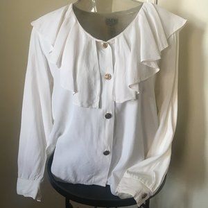 Vintage 90s Selena ruffle top S